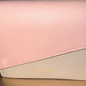 Celine Two-Tone Pink and Cream Clutch